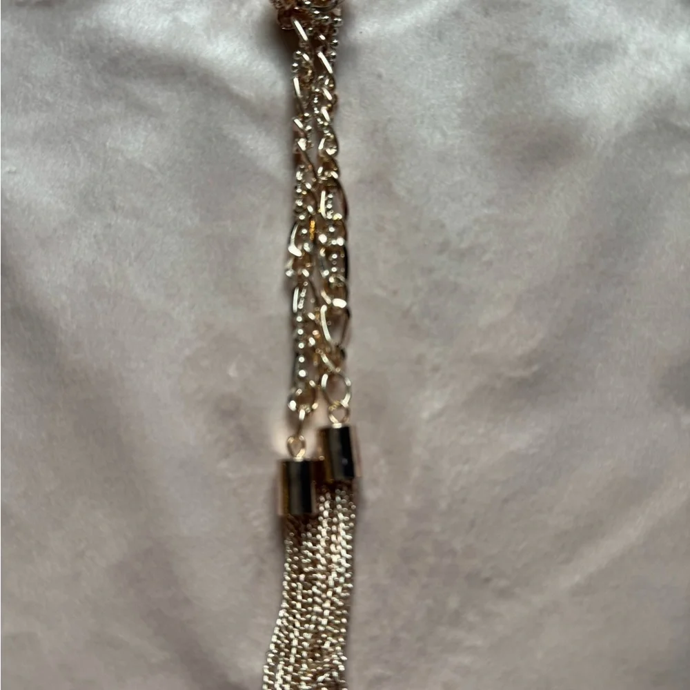 NWT Guess Gold and Silver Tassel Necklace - Picture 12 of 16